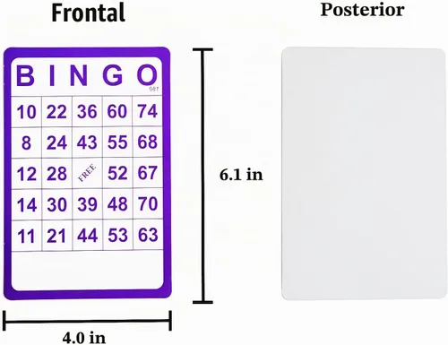 Vista 3 de Yuanhe 100 tarjetas de bingo Resuable Bingo Juego de papel cartulina a granel, 5