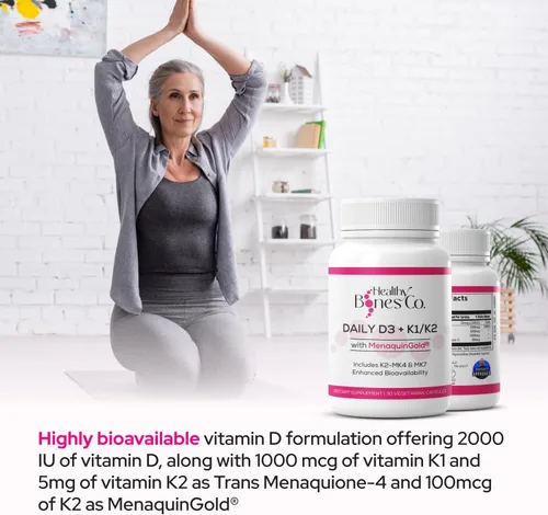 Vista 7 de Premium D3 K2 – Vitamina D3 K2 de espectro completo, 2000 UI D3 + MK7 + MK4 + K1, suplementos diarios D3 K2 y K1 – Vitamina D apoya la absorción
