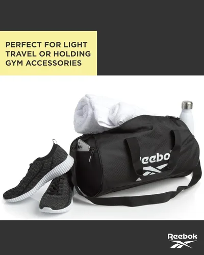 Vista 3 de Reebok Bolsa de lona Bolsa de gimnasio deportiva Plyo equipaje de mano ligero para fin de semana durante la noche para viajes, playa, yoga, lobo