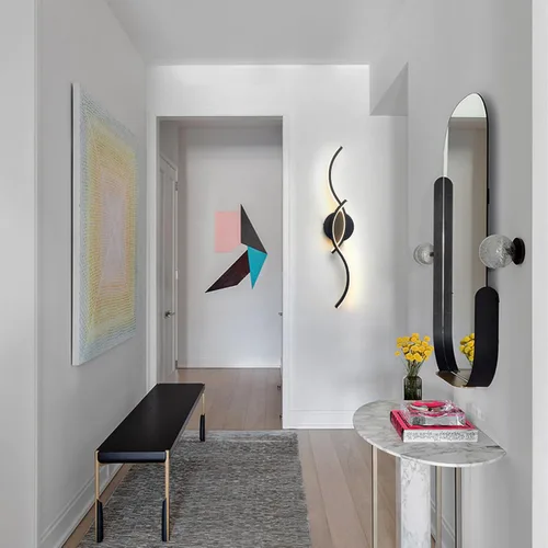 Vista 7 de EDISLIVE Lámpara LED negra de 24 pulgadas, aplique de pared moderno regulable de 15 W, accesorio lineal blanco cálido de 3000 K con pantalla de tira