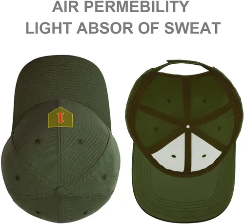 Vista 4 de Gorra de béisbol ajustable para hombre y mujer de la 1 División de Infantería