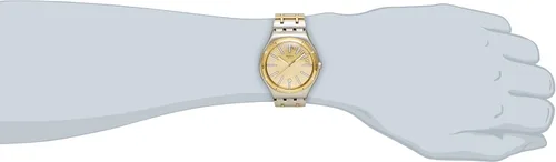Vista 4 de Swatch Reloj de dos tonos de cuarzo con pantalla analógica YWS410G para hombre, Reloj de cuarzo