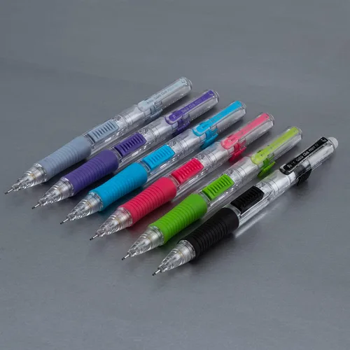 Vista 29 de Pentel QUICK CLICK - Portaminas mecánico (0.7mm), cuerpo verde, caja de 12 lápices (PD217D)