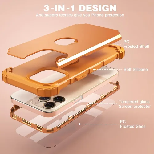 Vista 8 de IDweel Funda para iPhone 14 Pro Max, para iPhone 14 Pro Max con protector de pantalla para mujer, 3 en 1, a prueba de golpes, ajuste delgado, Reloj