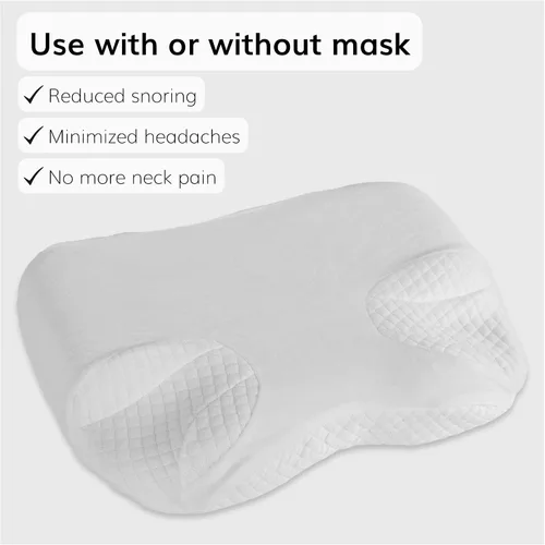 Vista 6 de BraceAbility Almohada CPAP – Cuña de postura ortopédica de contorno ortopédico de espuma viscoelástica para paciente de lado, para evitar ronquidos