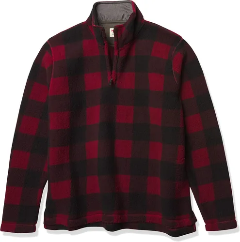 Vista 4 de Wrangler Authentics - Suéter de forro polar con cierre de un cuarto para hombre