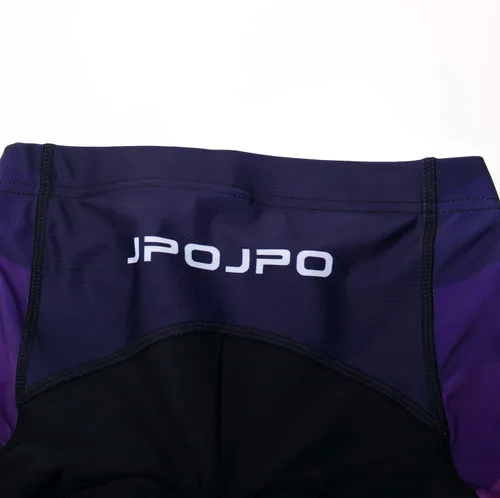 Vista 90 de Camiseta de ciclismo para mujer, manga corta y pantalones cortos de ciclismo acolchados para verano