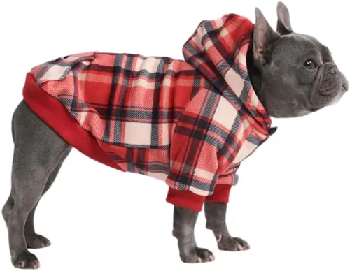 Vista 117 de Spark Paws Sudadera con capucha para perro, suéter de primera calidad para perros pequeños, medianos y grandes Trajes cálidos para bulldogs