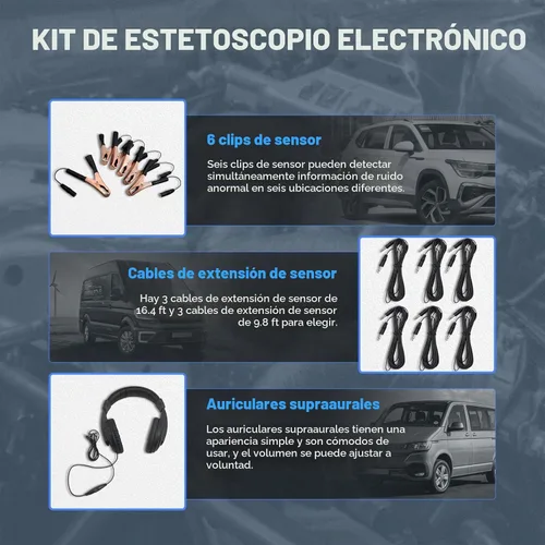 Vista 8 de Sistema de chasis orejas estetoscopio electrónico para el ruido del motor