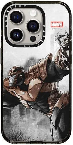 Vista 17 de CASETiFY Funda para iPhone Air, compatible con MagSafe Marvel VS CoLab Protección contra caídas de grado militar 4x de 8.2 pies Funda Capitán