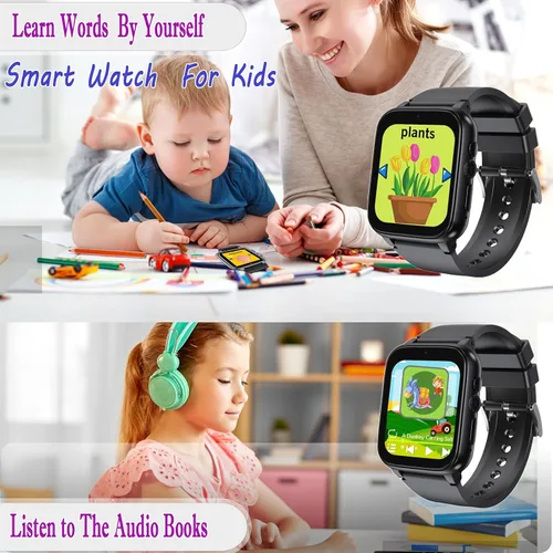 Vista 7 de Reloj inteligente para niños, reloj inteligente para niñas y niños con 26 juegos, grabadora de video y reproductor, calendario podómetro, linterna