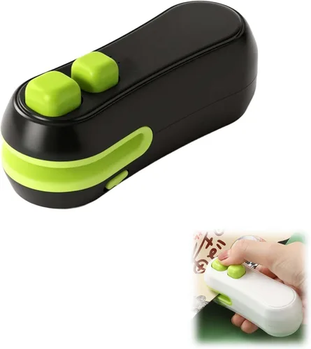 Vista 9 de Mini sellador de bolsas, sellador térmico 2 en 1 y cortador, máquina reselladora portátil de mano para bolsas de plástico, aperitivos, 2 Mezcla