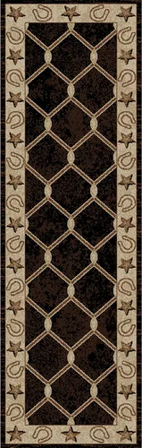 Vista 4 de Mayberry Rug HS6483 2X3 Midnight Trail Alfombra negra