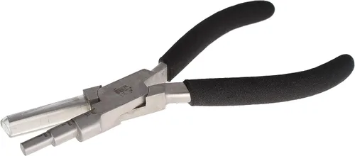 Vista 3 de The Beadsmith Little Wrapper Alicates – Herramienta de envoltura de varios pasos – Barriles de 5, 7 y 0.394 in – 6 pulgadas de largo, mandíbulas