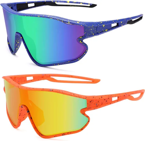 Vista 12 de Gafas de sol de béisbol para niños, gafas de sol de béisbol juveniles para niños y niñas, pantallas deportivas de sóftbol de 6 a 14 años