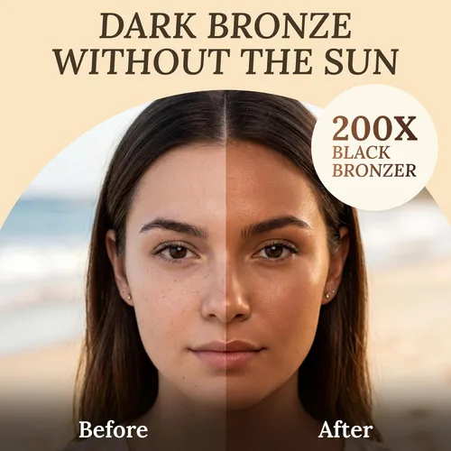 Vista 2 de The Sicilian 200X loción bronceadora negra oscura – mejor loción bronceadora para la piel brillante – bronceado gradual y loción bronceadora sin sol