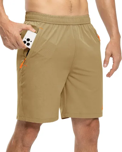 Vista 2 de TBMPOY Pantalones cortos de senderismo para hombre de 7 pulgadas, de secado rápido, atléticos, gimnasio, deportes al aire libre, entrenamiento