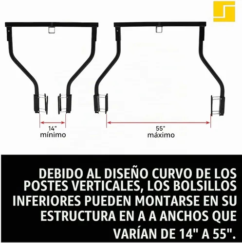 Vista 4 de Stromberg Carlson CC-275 Litera de Carga para Bicicleta de Lengüeta de Remolque - Soporte Ajustable de Lengüeta de Remolque para RVs, Soporta Hasta