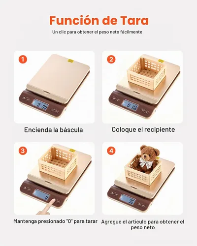 Vista 4 de VEVOR Báscula postal de envío digital, alta precisión de 0.1 oz, escala postal de 88 libras con función de sujeción/tara/apagado automático, diseño