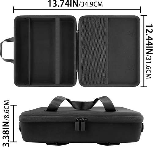 Vista 6 de co2CREA Estuche de viaje rígido de repuesto para Canon PIXMA TR160 / TR150 / iP110 Impresora portátil inalámbrica (Estuche negro completo)