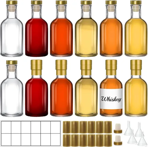 Vista 19 de TBWIND Paquete de 12 botellas de vidrio ámbar de 12 onzas / 12.7 fl oz con 12oz/ 12.7 fl oz