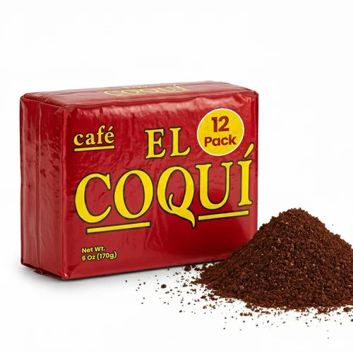 Vista 10 de El Coquí - Café expreso molido tostado oscuro, rico y molido, auténtico café de estilo puertorriqueño, sellado al vacío, granos de espresso molidos