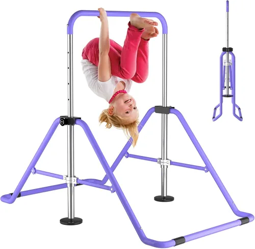 Vista 10 de WATBKHE Barra de gimnasia para niños, equipo de gimnasia para el hogar, altura ajustable, barra de entrenamiento de gimnasia, artículos de gimnasia