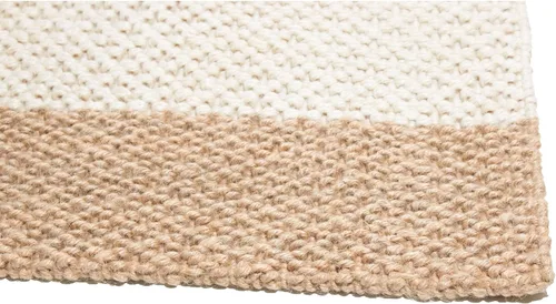 Vista 3 de Imports Decor - Alfombra de yute natural, rayas naturales, 24 x 36 pulgadas