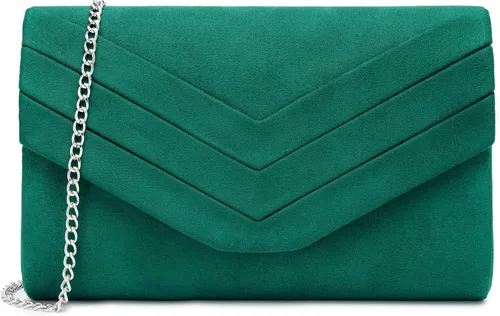 Vista 16 de Clutch Purses for Women Suede Pleated Evening Bag Wedding