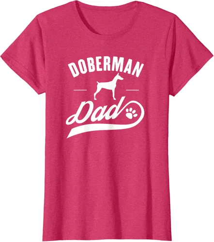Vista 11 de Doberman Dad - Camiseta para amante del dueño del perro, Negro, S
