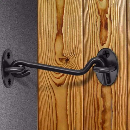 Vista 2 de Paquete de 2 ganchos para puerta de granero de 3 pulgadas de acero inoxidable para ventana, puerta corrediza, dormitorio, valla de madera