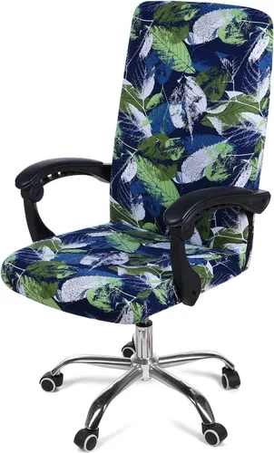 Vista 26 de Smiry fundas elásticas estampadas para silla de oficina de computadora, fundas universales para sillas giratorias de escritorio, extraíbles