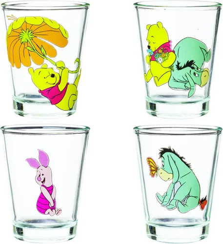 Vista 17 de Silver Buffalo Disney Una película Goofy - Juego de 4 mini vasos con personajes de Goofy, Max Goof, Roxanne y Bobby Zimuruski, 1.5 onzas
