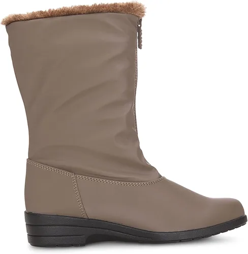 Vista 3 de Botas de invierno para mujer con cremallera frontal y copo de nieve acento Nicole impermeable aisladas para mayor comodidad mantiene los pies