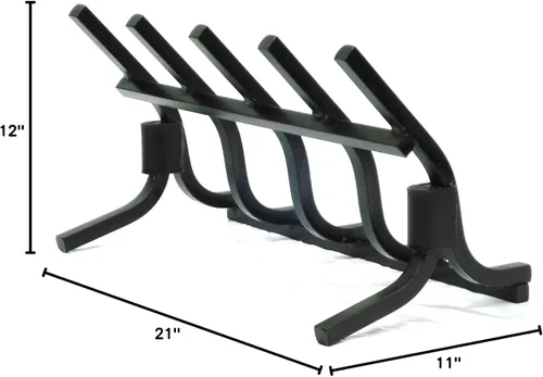 Vista 8 de Grate Wall of Fire Rejilla para chimenea modelo S-5 de alta eficiencia sin humo, 21 pulgadas de ancho, 12 pulgadas de alto, 11 pulgadas