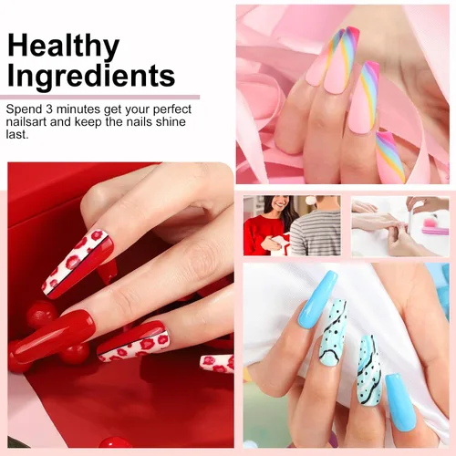 Vista 12 de Kit de esmalte de uñas con luz UV, kit de iniciación de esmalte de gel de 25