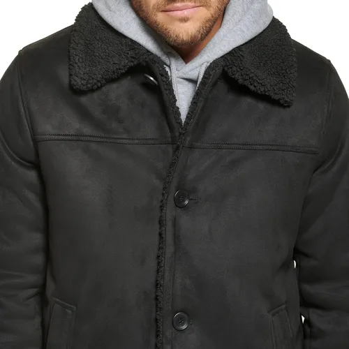 Vista 4 de Calvin Klein Chaqueta de piel de oveja sintética para hombre