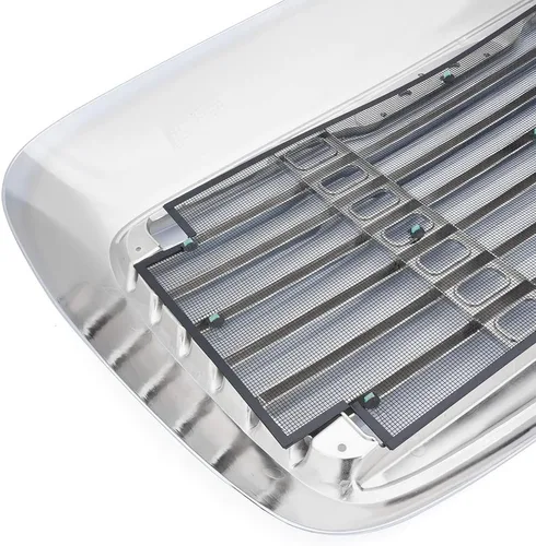 Vista 7 de CHEDA Parrilla de parachoques delantero, compatible con Freightliner Columbia 2000-2008 parrilla cromada y pantalla de insectos
