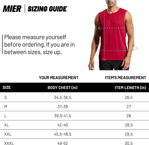 Vista 7 de MIER Camisetas de natación sin mangas UPF 50+ para hombre, secado rápido, para correr, con protección UV
