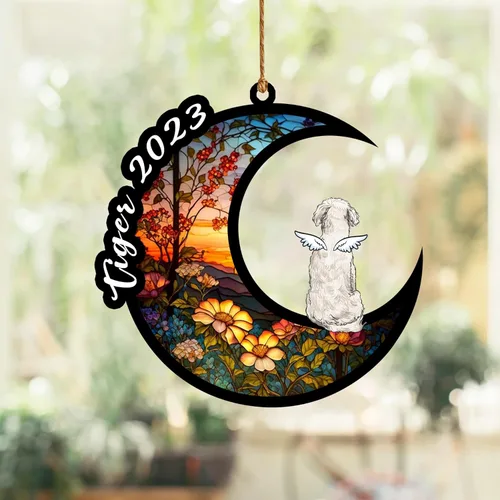 Vista 322 de Nazenti Atrapasoles conmemorativo para perros, adornos de Navidad personalizados para perros, adorno de Navidad, regalos conmemorativos para perros