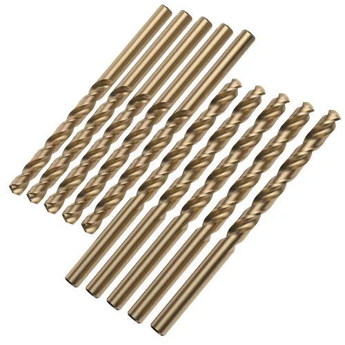 Vista 11 de LU&MN Broca helicoidal M35 de 1/2 pulgada de longitud de cobalto HSS Jobber con vástago recto, resistente, paquete de 5 unidades, perforación