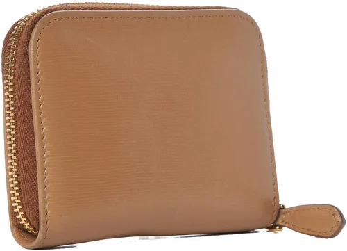 Vista 6 de Prada Portamonete Vitello Move Caramelo Beige Cuero Zip Alrededor Billetera 1MM268