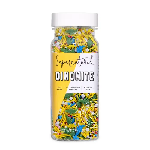 Vista 11 de Supernatural Dinomite Sprinkles, mezcla de confeti de dinosaurio vegano sin Colores a base de plantas e ingredientes veganos Gránulos