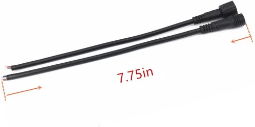 Vista 4 de 6 pares de cables conectores negros de 4 pines, impermeables, macho hembra, tira LED RGB con goma, conector LED RGB, cable conector impermeable LED