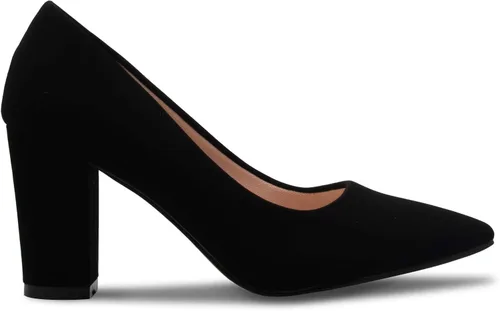 Vista 2 de Olivia K - Zapatos de tacón bajo para mujer, diseño clásico, con punta puntiaguda, adorable, cómodo
