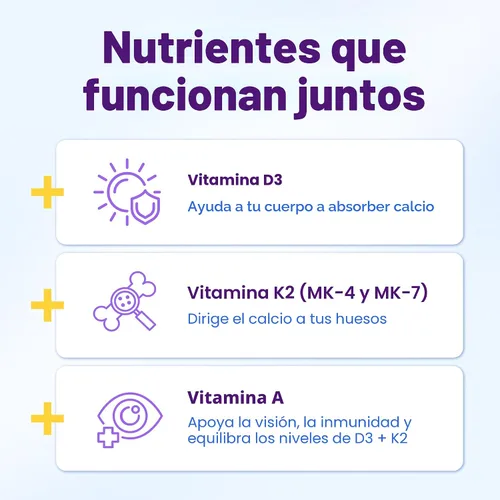 Vista 5 de InnovixLabs Vitamina D3 K2-5000 IU Vitamina D3 Plus 600 mcg Vitamina K2 MK4 y MK7 para la máxima absorción de calcio, apoya la salud ósea, inmune