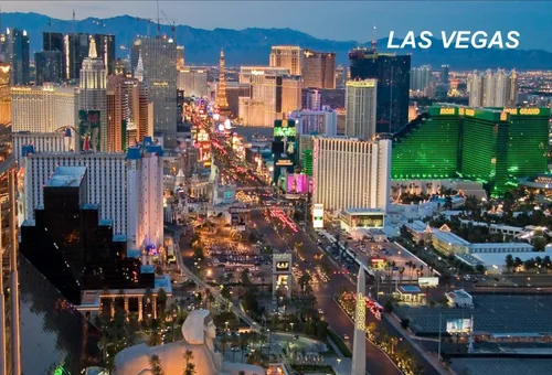 Vista 7 de Nevada USA United States - Imanes para nevera (1 pieza, estilo: Las Vegas #K2)