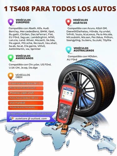 Vista 3 de Herramienta de programación Autel MaxiTPMS TS408 TPMS, reaprende activar todos los sensores 2026 Lifetime Updates as TS501 PRO TS508WF, Tire