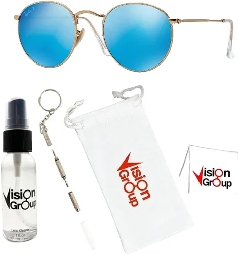 Vista 2 de Ray-Ban RB3447 - Gafas de sol redondas de metal paquete de accesorios Vision Group