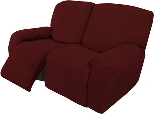Vista 128 de Easy-Going Funda Elástica para Sofá Reclinable Cobertor de Sofá 4 Piezas Protector de Muebles Sofá Suave con Fondo Elástico Poliéster Spandex Tela